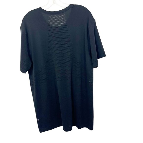 Lululemon Metal Vent Tech Short Sleeve Shirt Black Crewneck - Men's Large - Picture 2 of 7